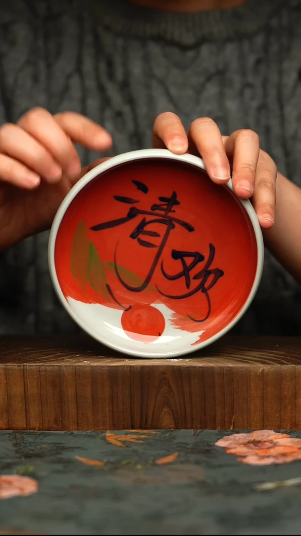 杯釉下彩手工手绘同款陶器