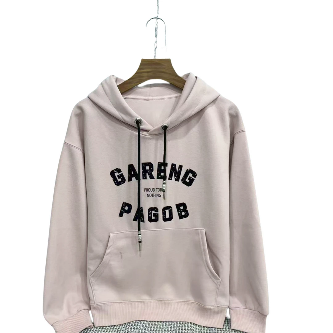 25006  女士  连帽  字母  休闲  街头  卫衣