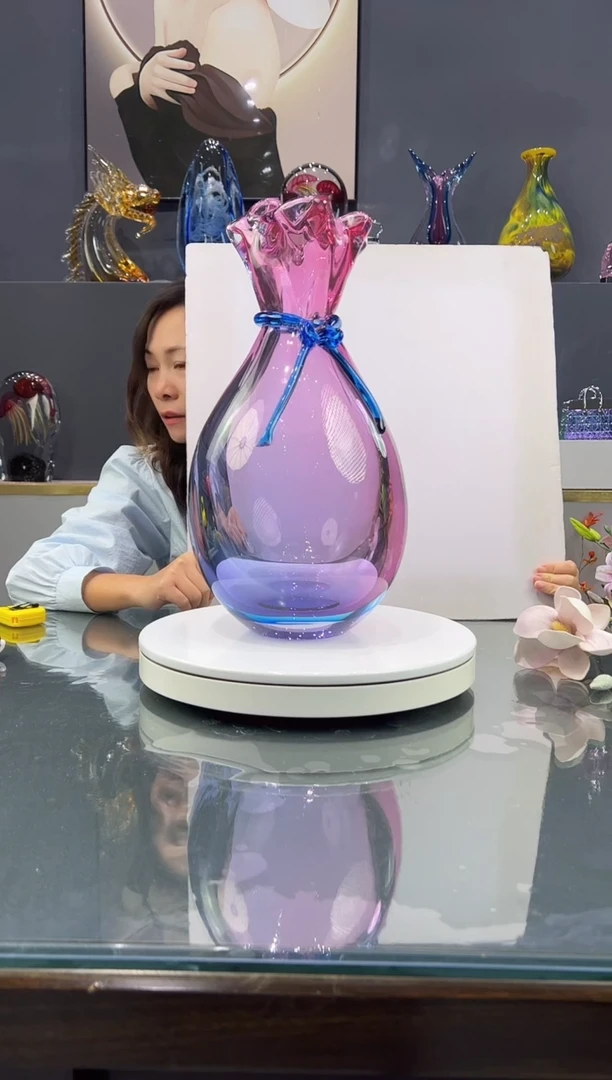 手工艺品琉璃  水晶琉璃花瓶1个