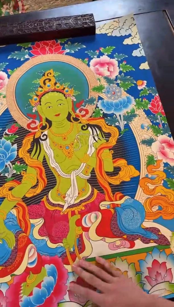 装裱画精品手绘唐卡链接--A