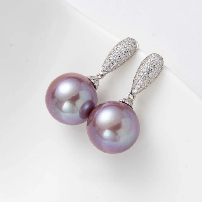 【新东方专属】俏若兰925银11-12mm淡水珍珠耳饰ZJ-A-31162