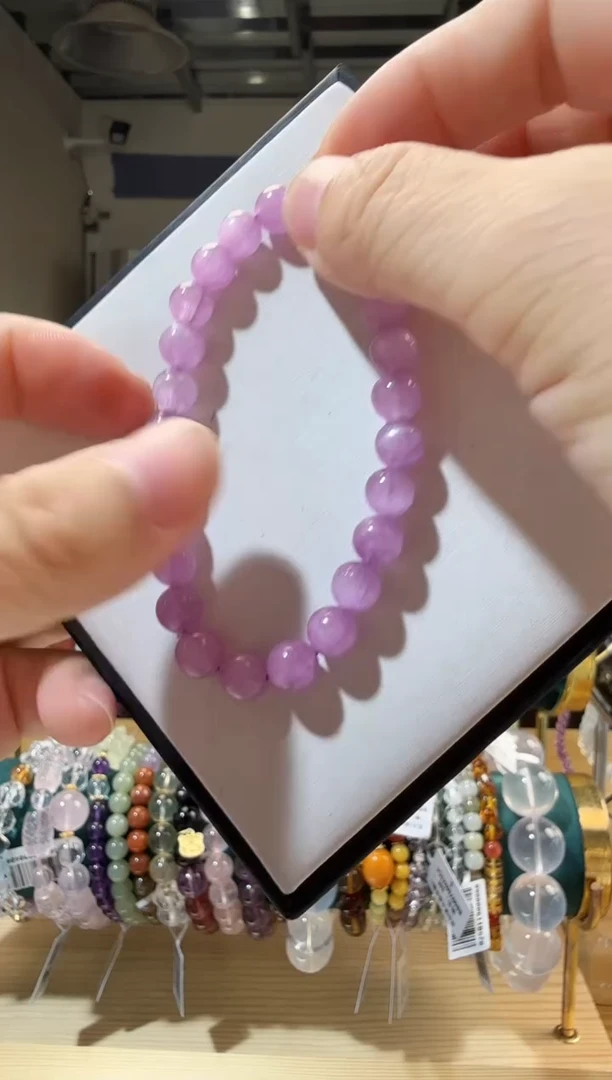 未镶嵌锂辉石手链优7026 约7mm