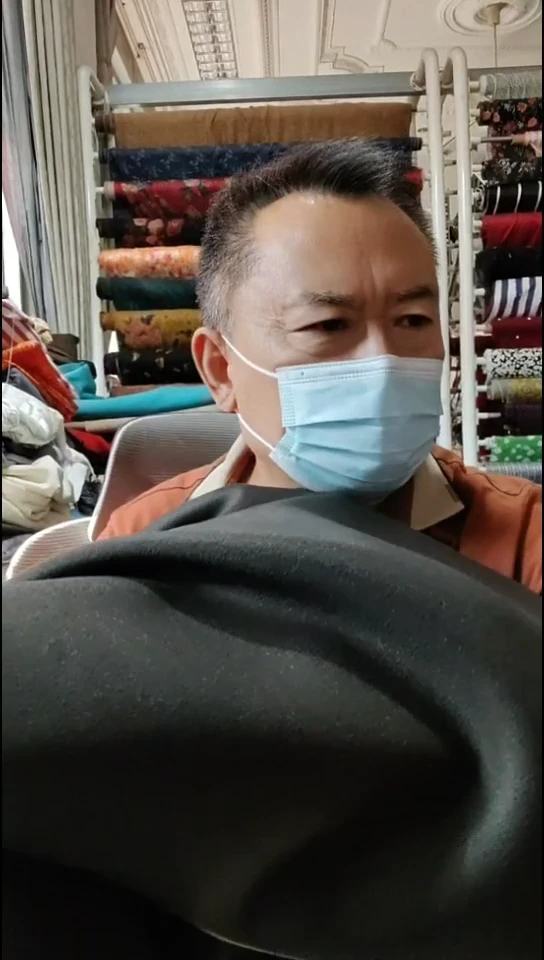 深墨绿色纯色双面布料