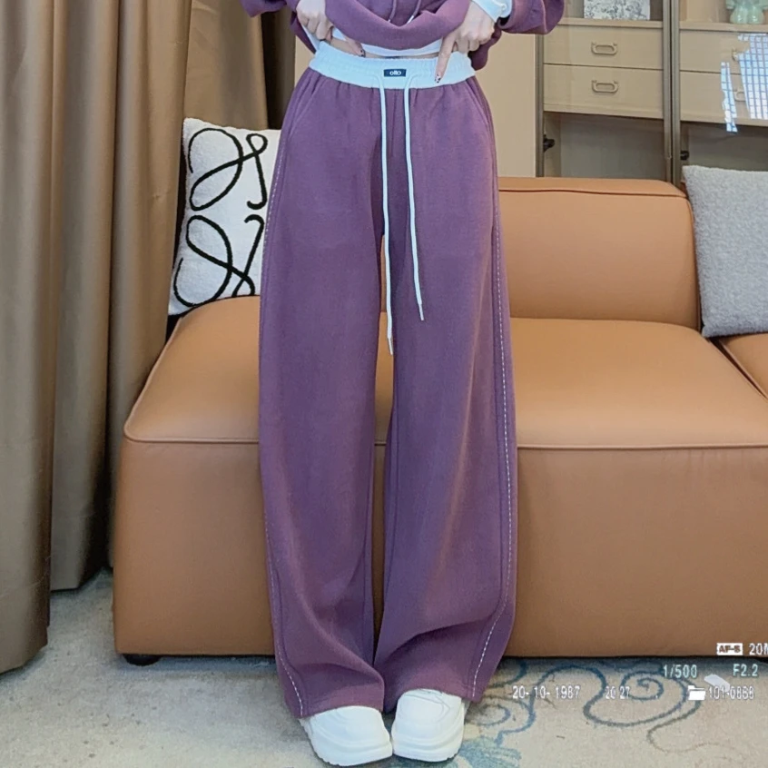 【桑蚕丝羊毛】2025新款加绒加厚休闲长裤spk-AE0496