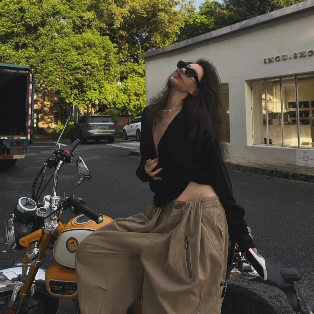 2025早秋新款时尚套装气质显瘦洋气休闲百搭性感辣妹外出上衣长裤