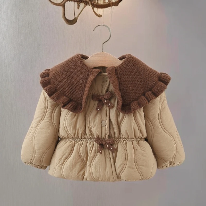 女童棉衣外套冬季加厚加绒儿童宝宝棉服小童棉袄小女孩洋气外套潮