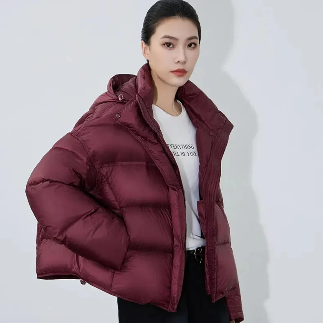 【进口品质】蚕物2025新款时尚气质加厚保暖羽绒服外套d227彭彭