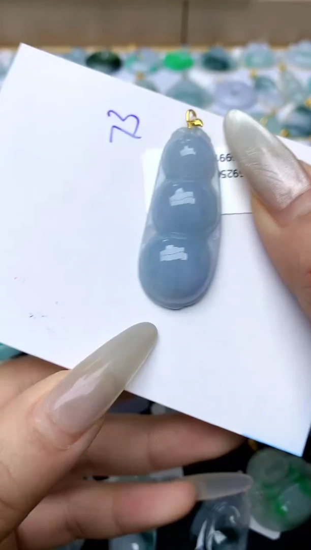 【闪购商品】翡翠颈饰18K金镶嵌天然A货翡翠