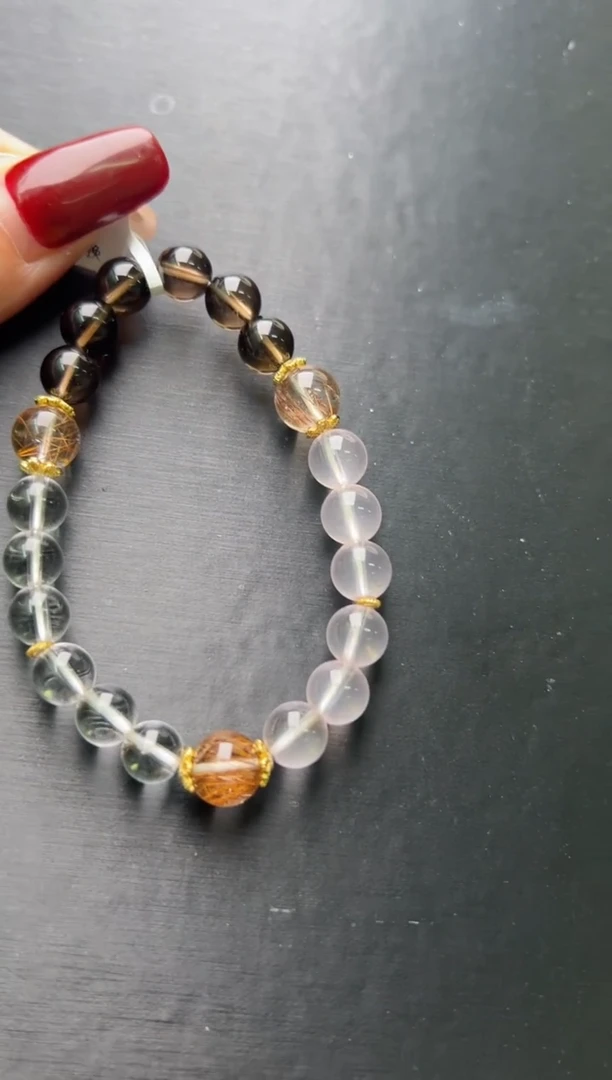 【闪购商品】水晶手串未镶嵌铜发锁财库设计手串 Z20176