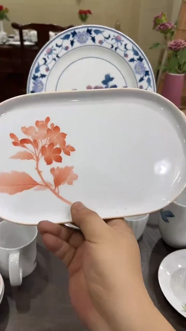 26.5厘米长湖南醴陵釉下五彩陶瓷