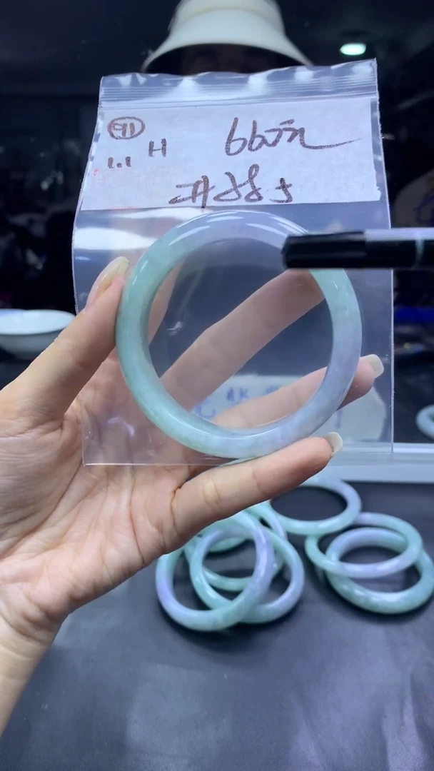 未镶嵌定制翡翠91手镯58.5+660元+拍一发一