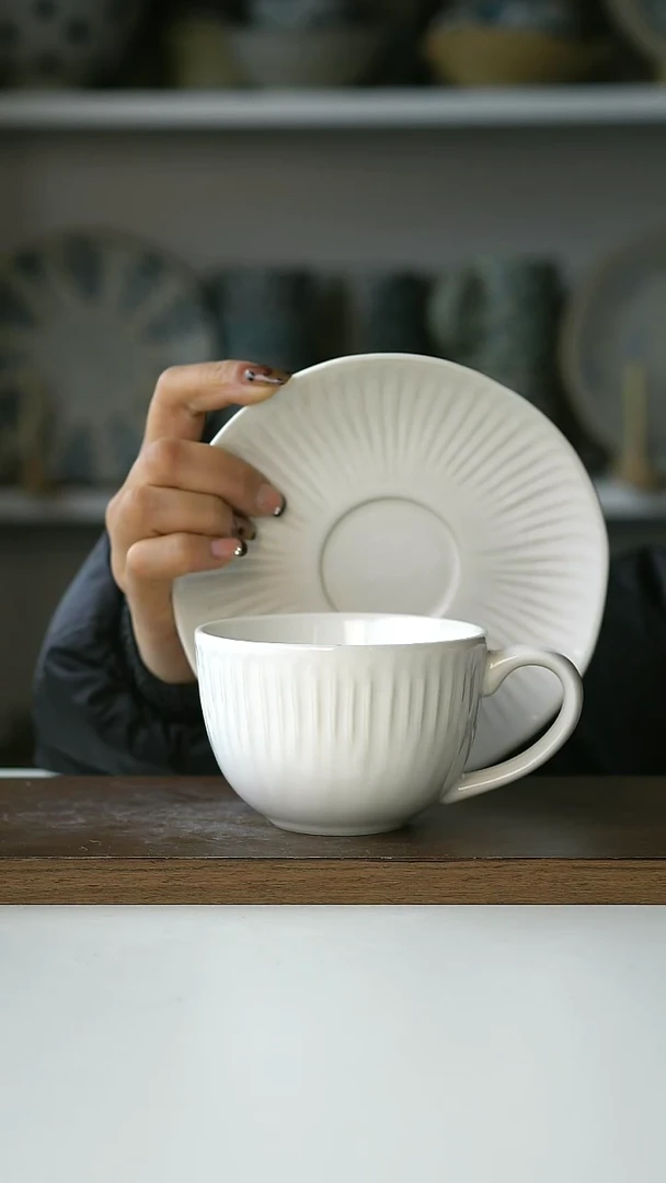 【闪购商品】陶瓷微瑕出意大利巴洛克杯碟@4-2@