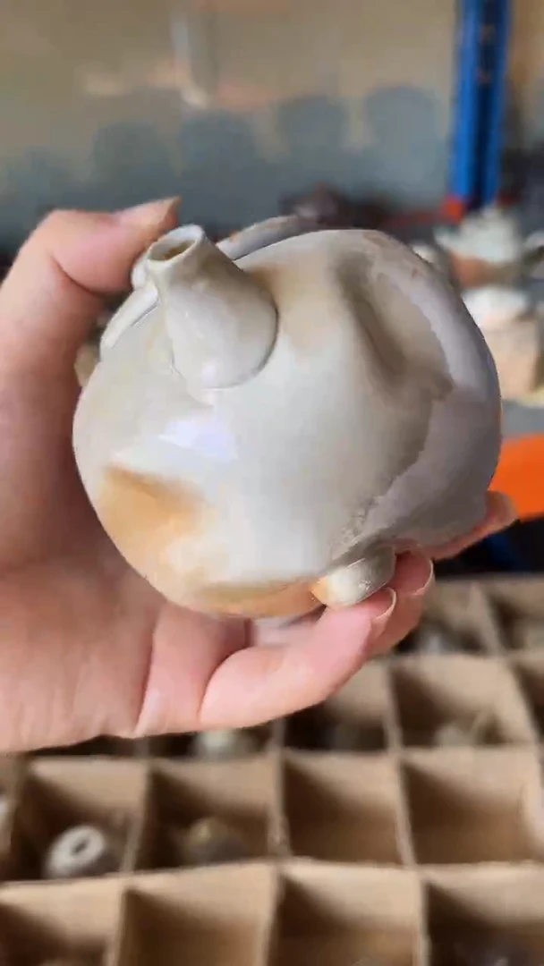 壶53号容量120-130ML高白泥 仿手工壶