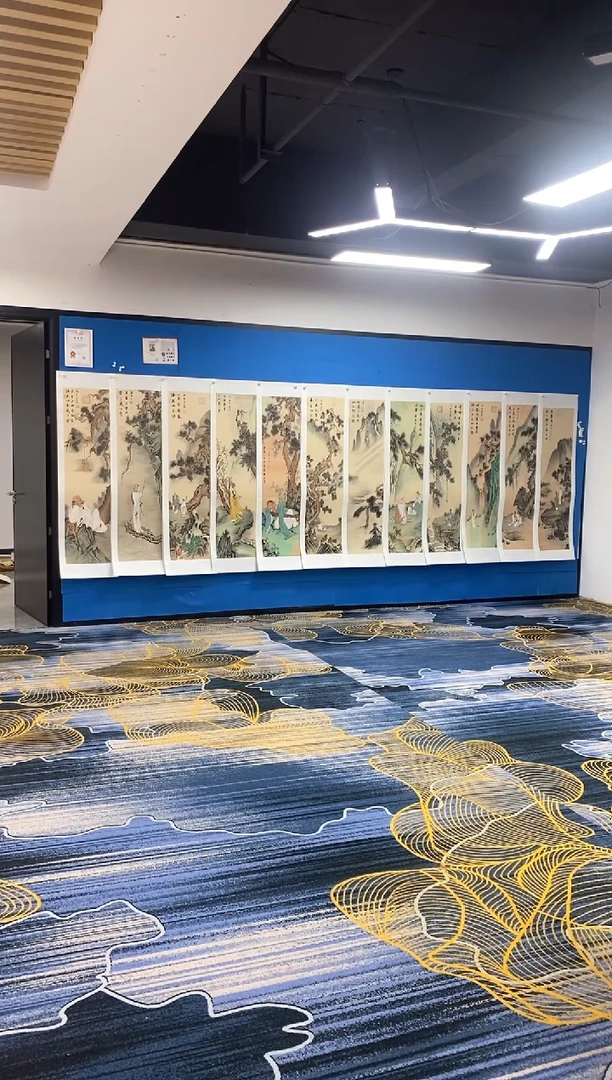 【闪购商品】国画张巨富   山水人物十二条屏