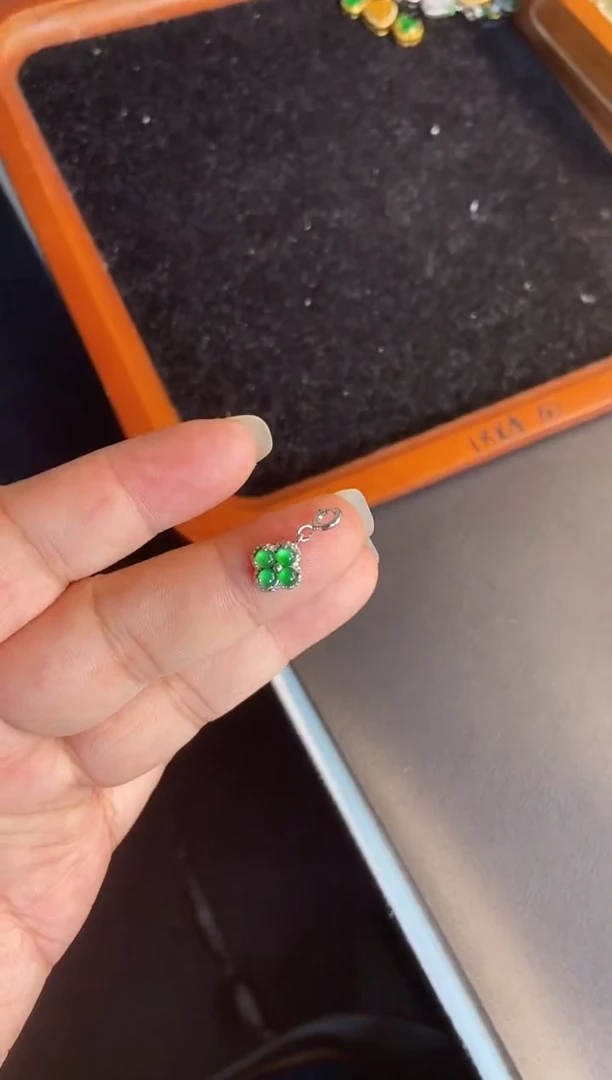 吊坠(不含链)银S925镶嵌翡翠1