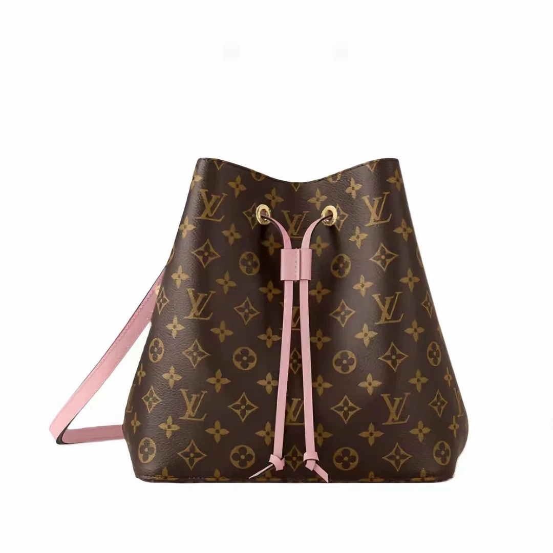 99新 LouisVuitton/路易威登 粉色水桶包/手拎腋下包斜挎包/LL