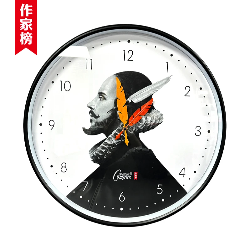 时钟【作家榜文创】康巴丝联名圆形文学大师时尚挂钟35/50cm