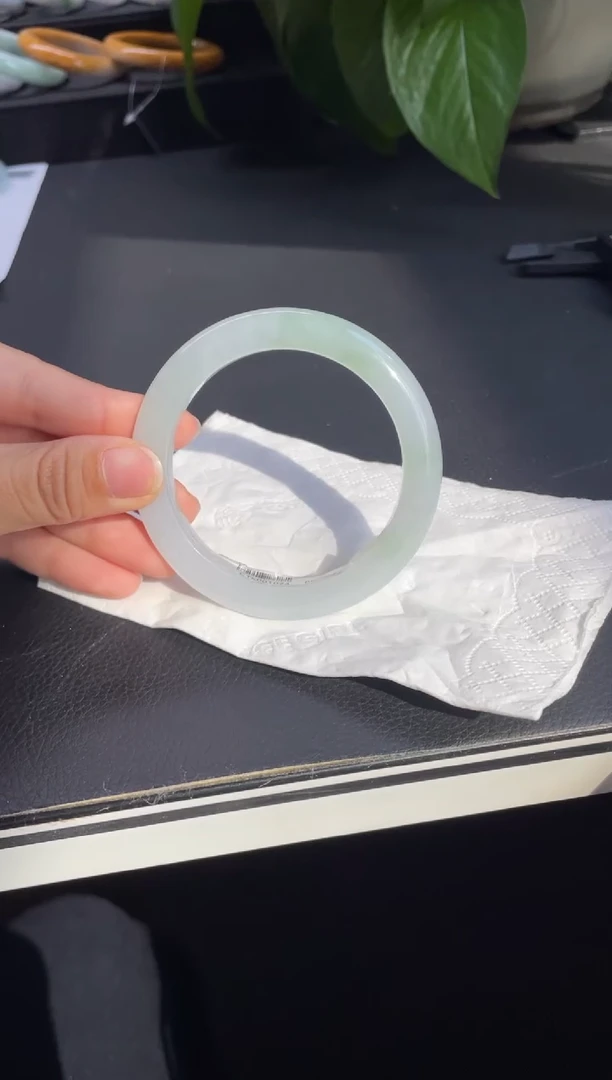 未镶嵌多多严选31#定制翡翠天然A货翡翠手镯54-55圈口