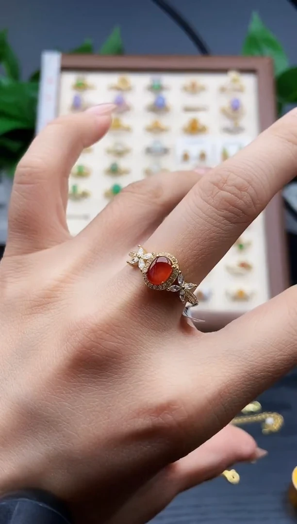 银S925镶嵌戒指翡翠12