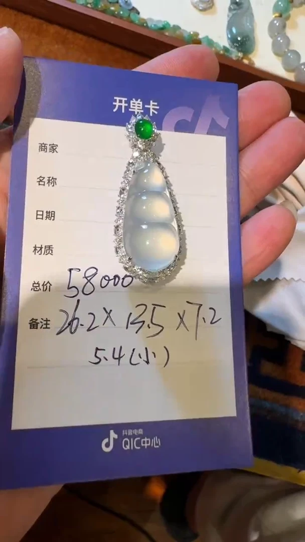吊坠(不含链)18K金镶嵌翡翠天然翡翠吊坠多样性发其一