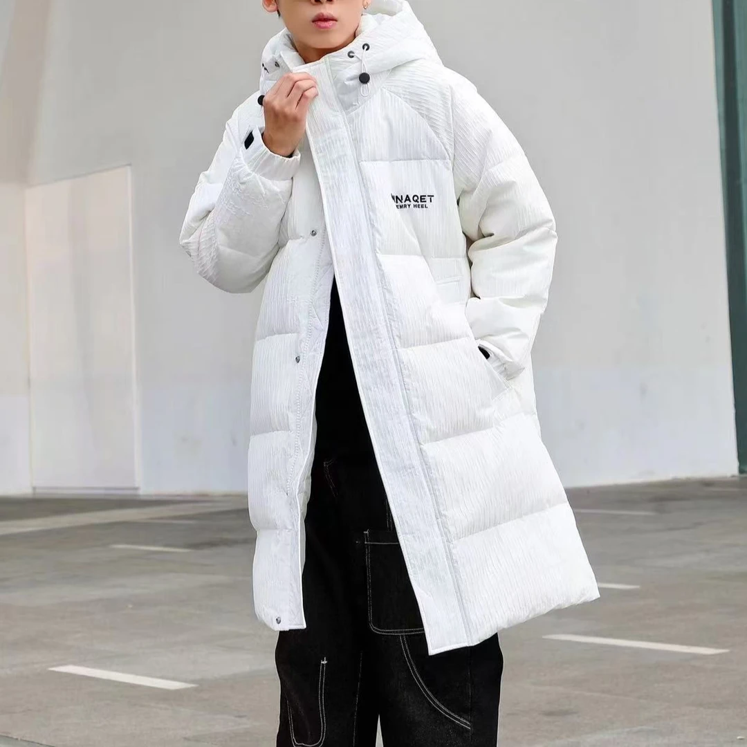 CB-9905-冬季新款时尚潮流中长连帽外套*街