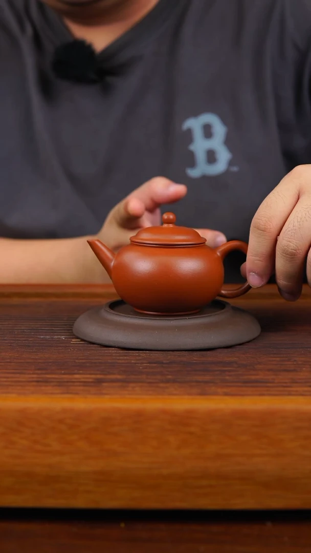 茶壶紫砂朱泥贡局水平壶130CC