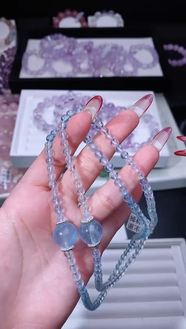 【闪购商品】海蓝宝石手链未镶嵌116.72双圈海蓝宝 多样性其一