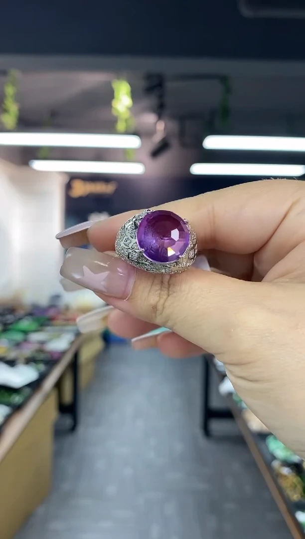 水晶戒指未镶嵌多样性发其一颜色微差