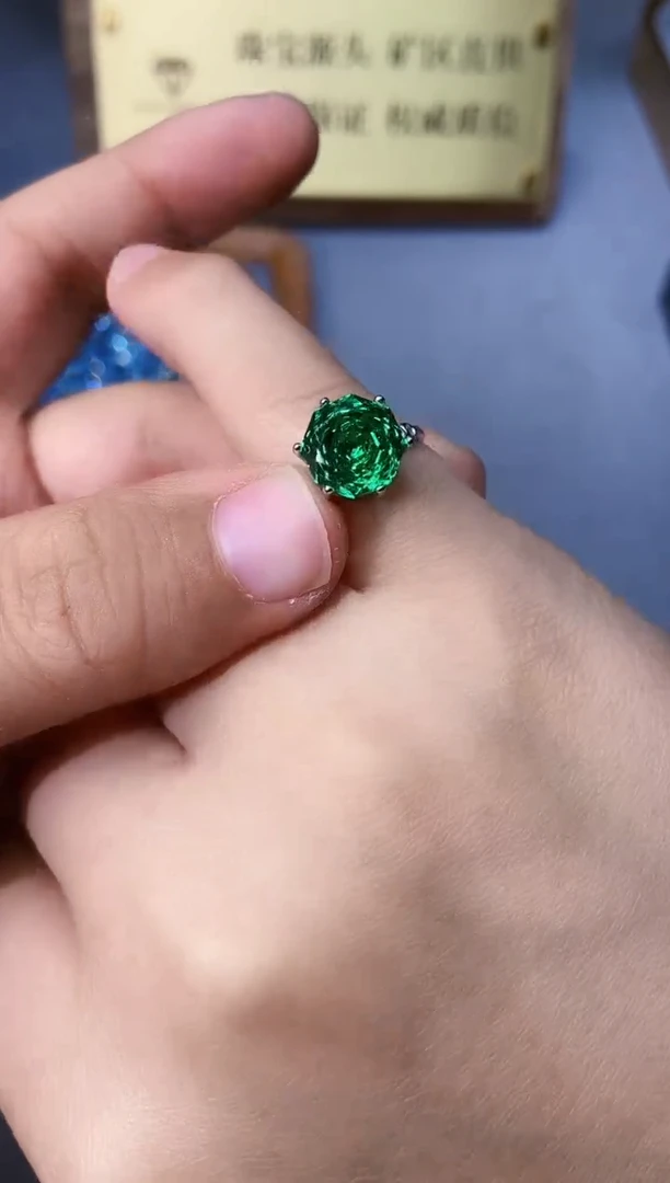 托帕石戒指银S925镶嵌355