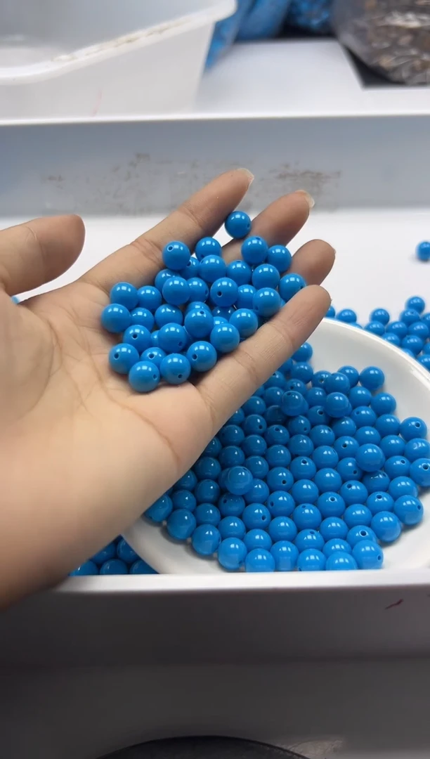 未镶嵌颈饰玛瑙/玉髓w3054高瓷睡美人蓝松8mm*25颗