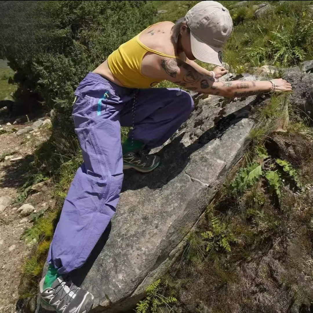 1.春款户外徒步工装速干伞兵裤防泼水透气抽绳DY-3573CS