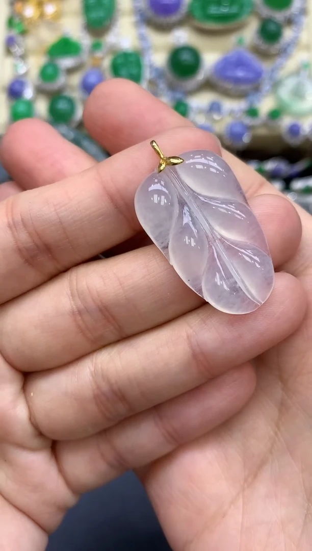 颈饰18K金镶嵌翡翠115-中国好珍宝1