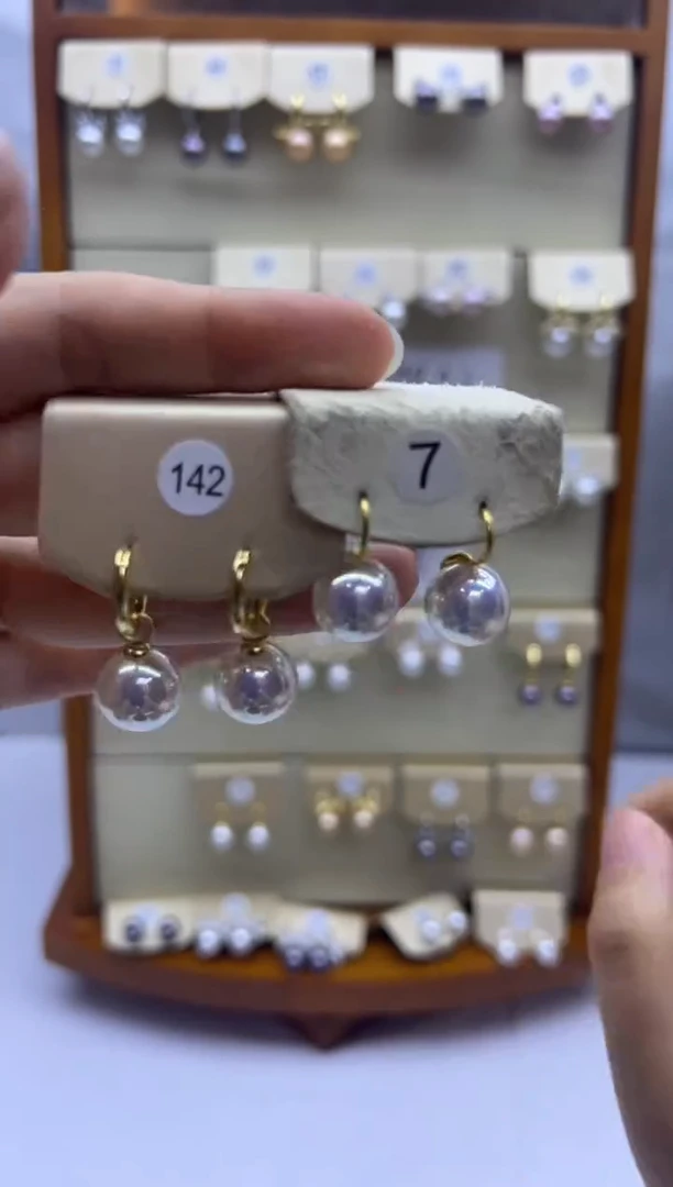 未镶嵌耳饰淡水珍珠142+7