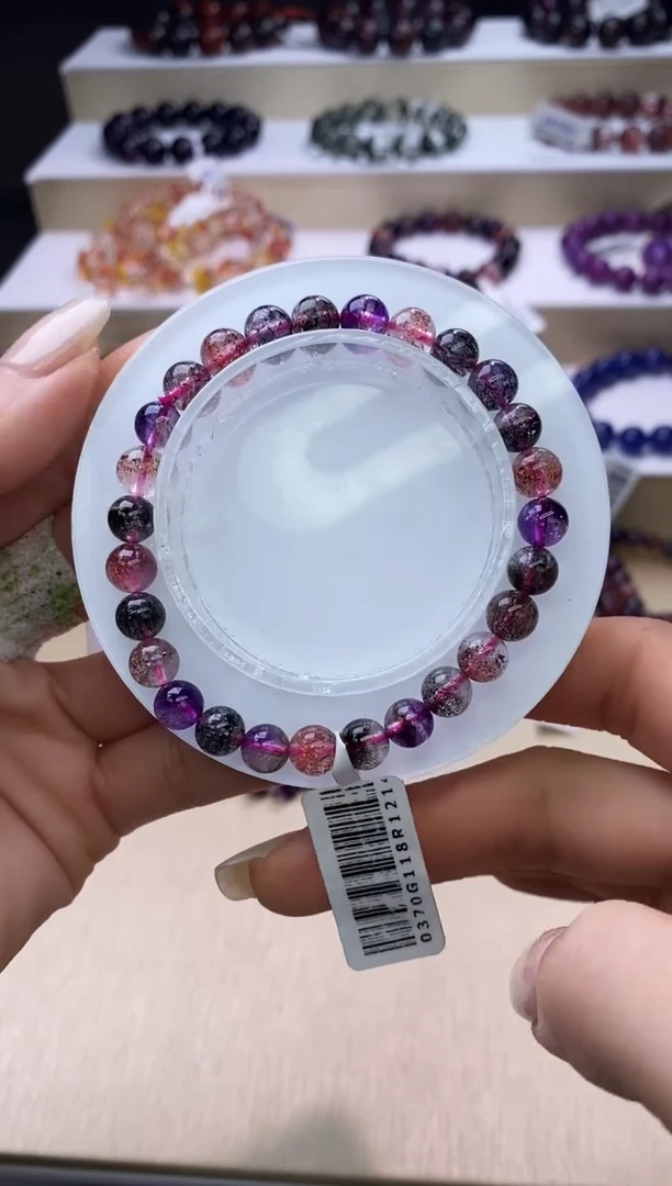 【闪购商品】水晶手链未镶嵌黑加仑超七7m+