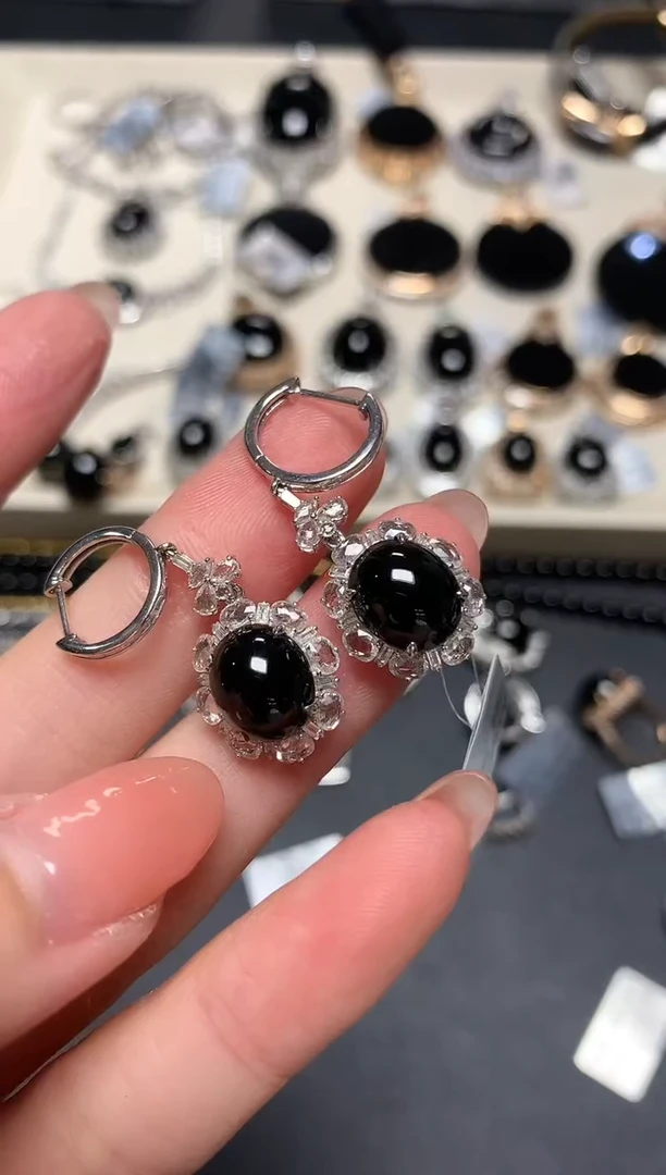 18K金镶嵌翡翠耳饰127-耳饰