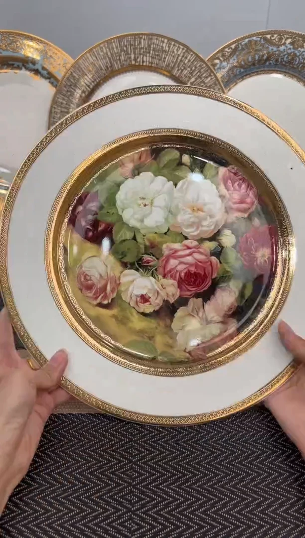 瓷片12寸平盘一个孤品微瑕！！