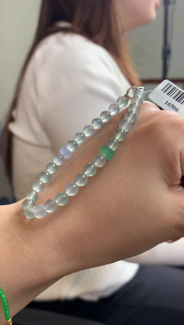 18K金镶嵌手串翡翠A323|25000