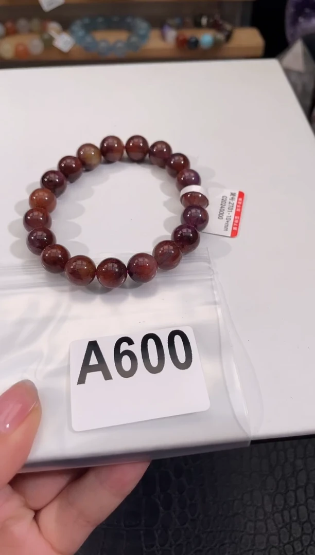 水晶手链未镶嵌A600紫幽灵手链10mm