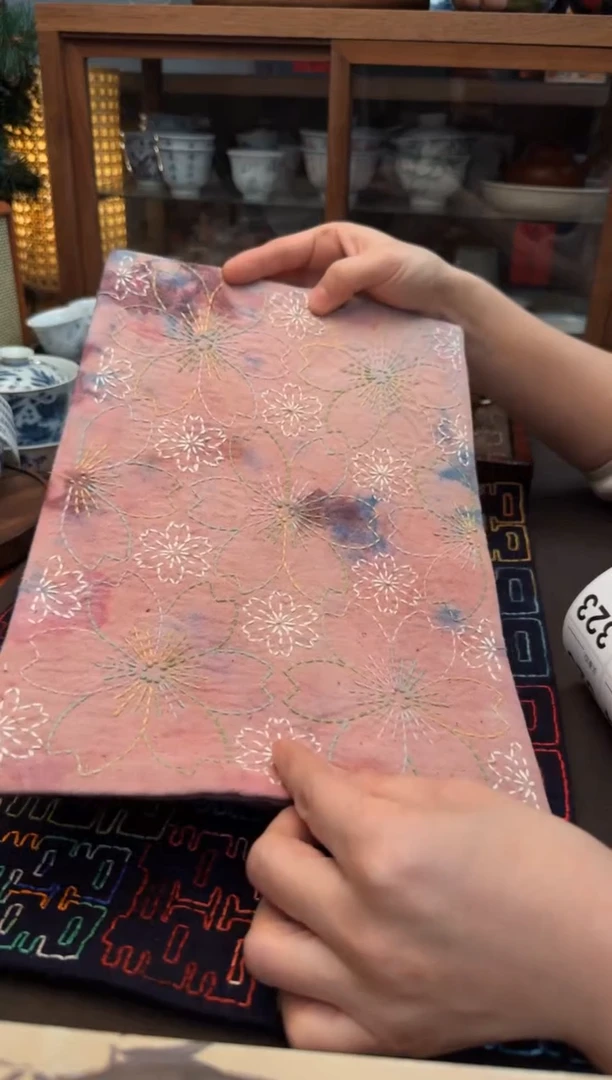 【闪购商品】织绣Cici手作老布植物染柿染杯垫-321