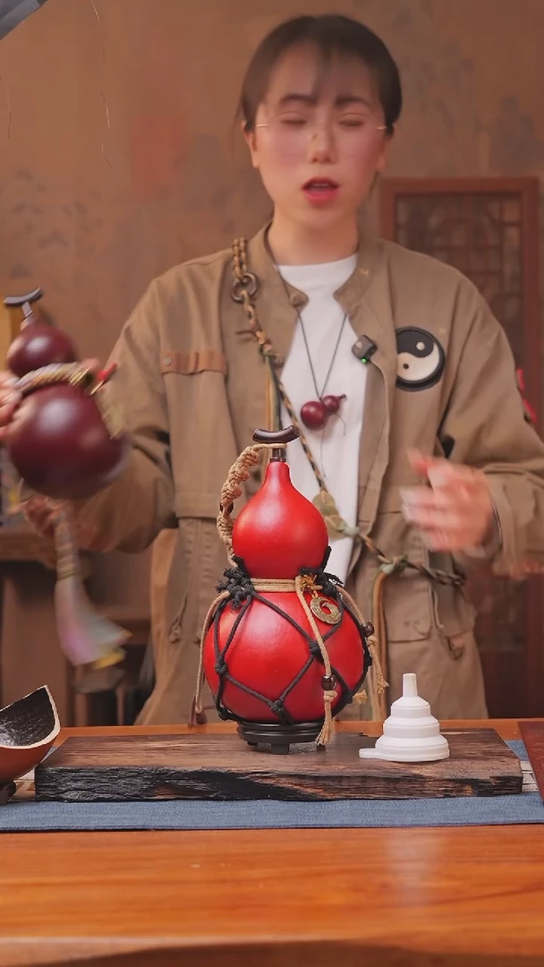 1395号链接精品大漆葫芦现货现发[一物一拍]（800ml）