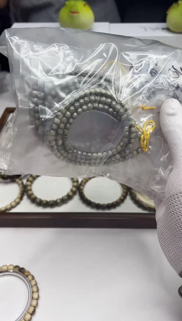 星月菩提手串115 石玉料108脖挂6*5mm