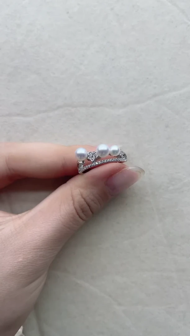 【闪购商品】淡水珍珠戒指银S925镶嵌Y39