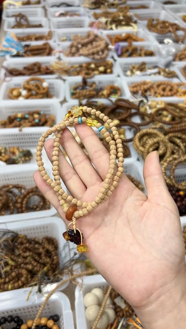 蜜蜡吊坠(不含链)未镶嵌小熊diy柏香卡5双圈叠戴 脖挂
