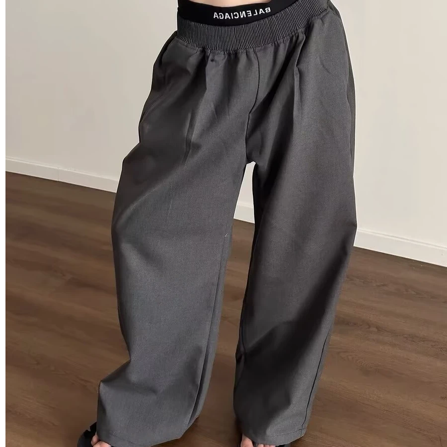 HR45 高街潮ins潮牌设计感小众直筒休闲长裤春秋潮流韩版