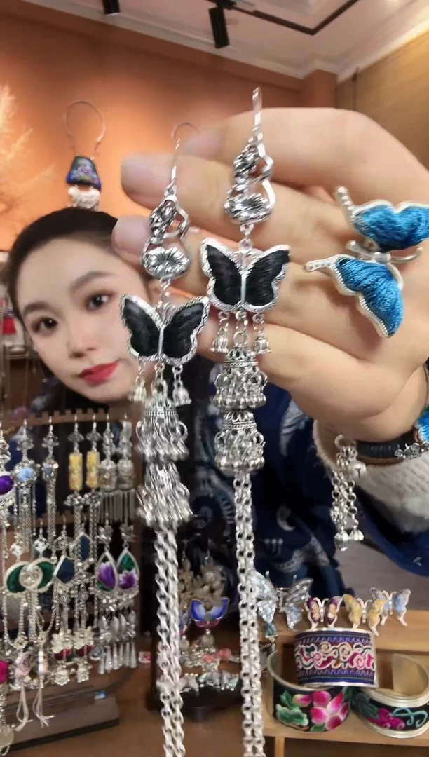 刺绣纯手工民族风耳环