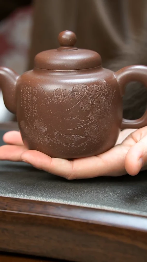 【闪购商品】紫砂茶壶紫泥松鸟壶