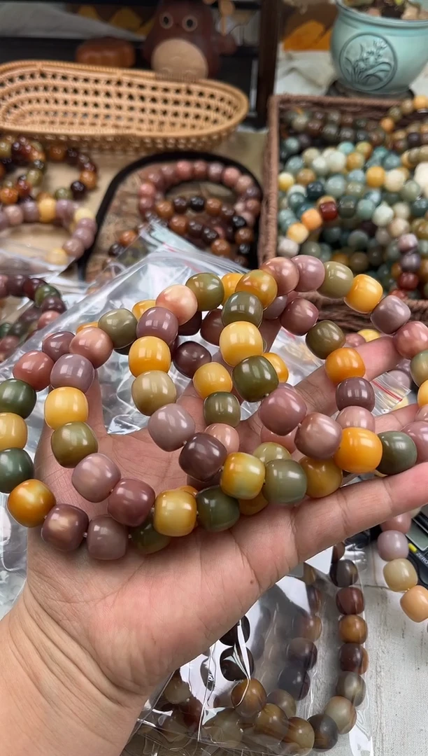 手串菩提根/象牙果a649卡15 干磨玫瑰微瑕