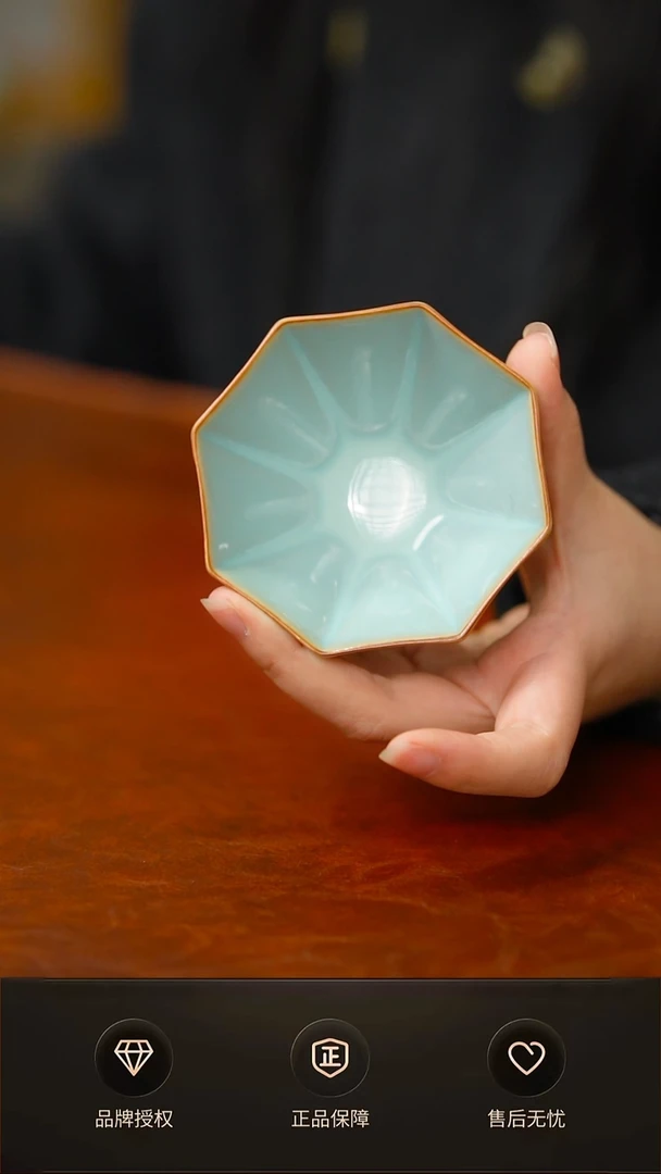 一级铜口大八方杯 礼盒