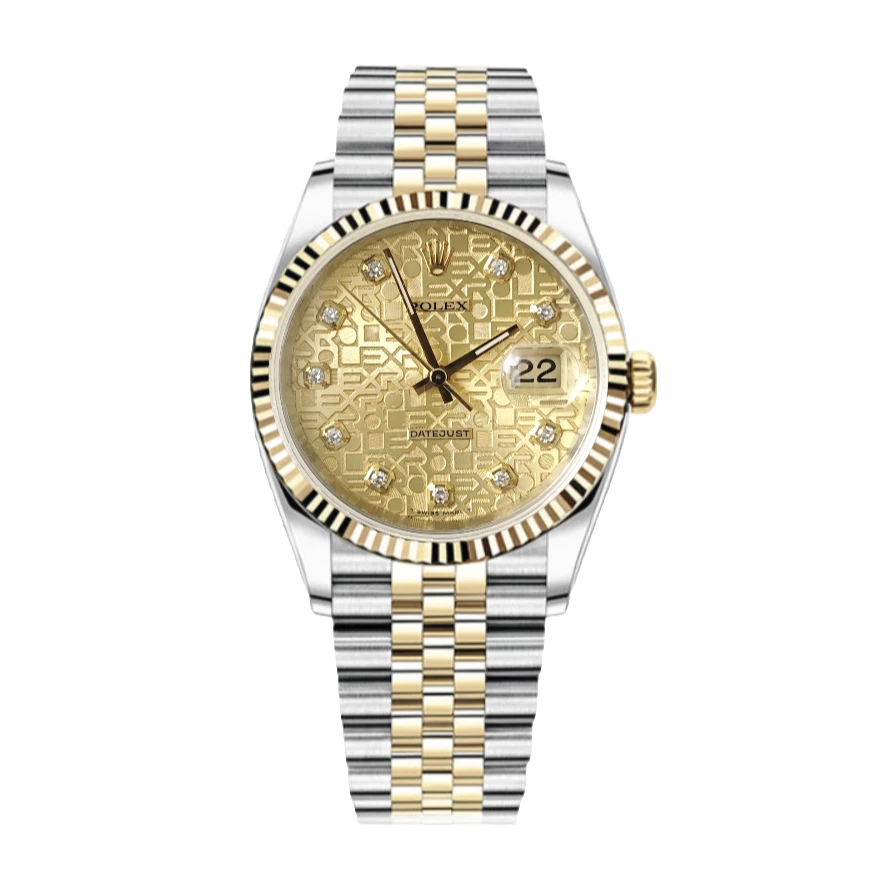 99新 Rolex/劳力士 日志系列/36mm/金电脑原钻/自动机械/单表