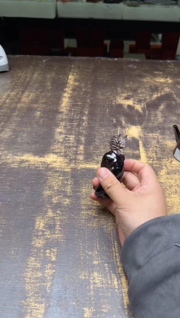 龙***了古藏   黑龙摆件